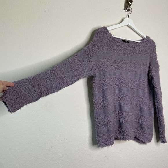Staccato Purple Knit Texture Striped Sweater Sz S - Picture 3 of 7
